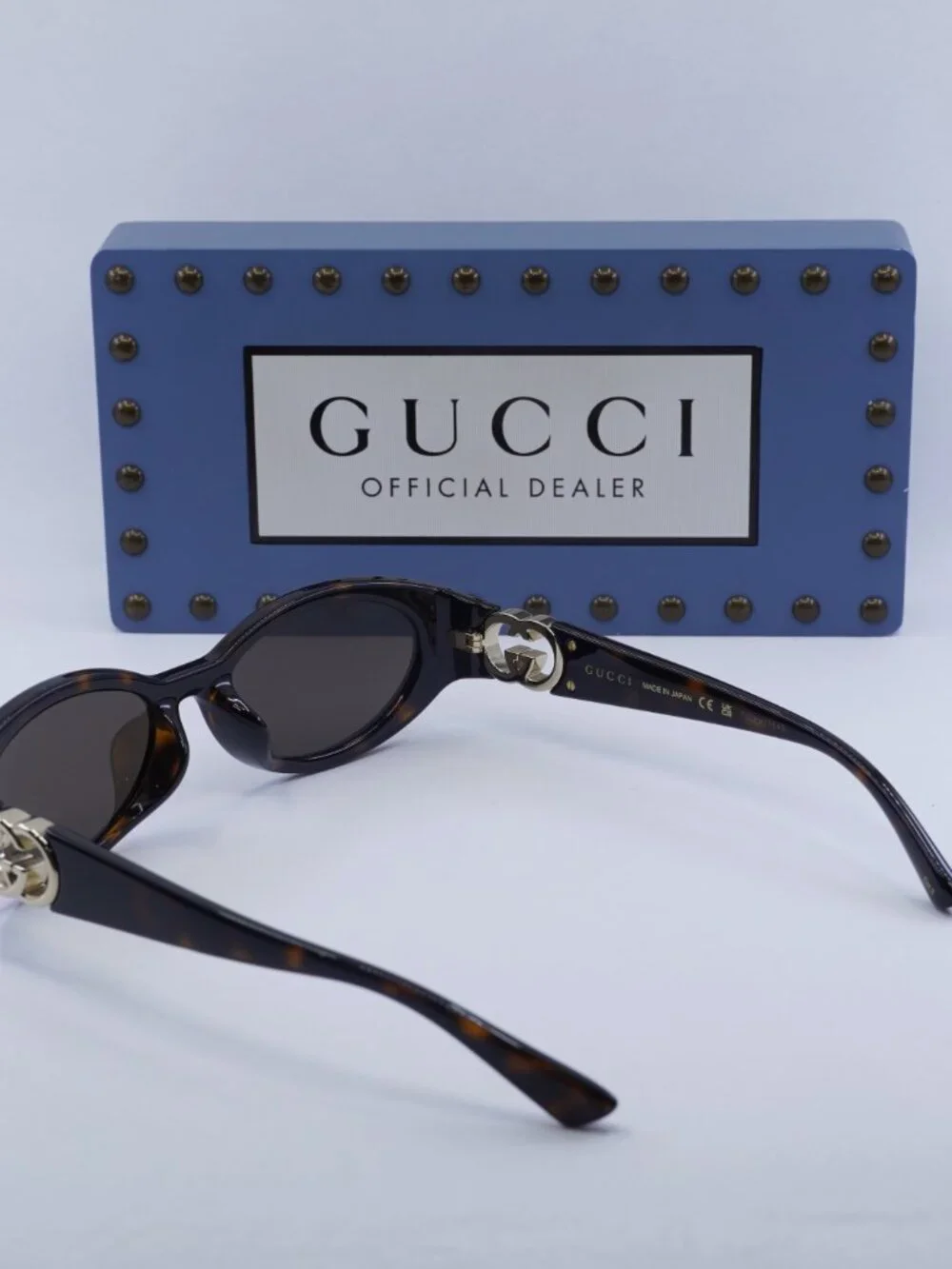 Gucci GG1662SA 002 Oval Sunglasses - Havana\Brown